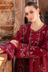 MARIA B - 3PC LAWN EMBROIDERED SHIRT WITH COTTON NET EMBROIDERED DUPATTA AND TROUSER - HZG2821