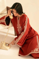 BATIK - 2PC DHANAK EMBROIDERED SHIRT AND TROUSER - HZU2436