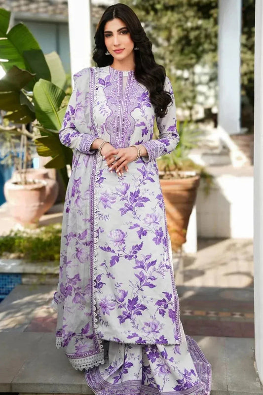 BAROQUE - 3PC KHADDAR PRINTED SHIRT WITH KHADDAR PRINTED DUPATTA AND TROUSER - HZU2508