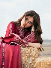 IZEL - 3PC LAWN EMBROIDERED SHIRT WITH ORGANZA EMBROIDERED DUPATTA AND TROUSER - HZG2887