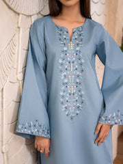 IZEL - 2PC DHANAK EMBROIDERED SHIRT AND EMBROIDERED TROUSER - HZU2563