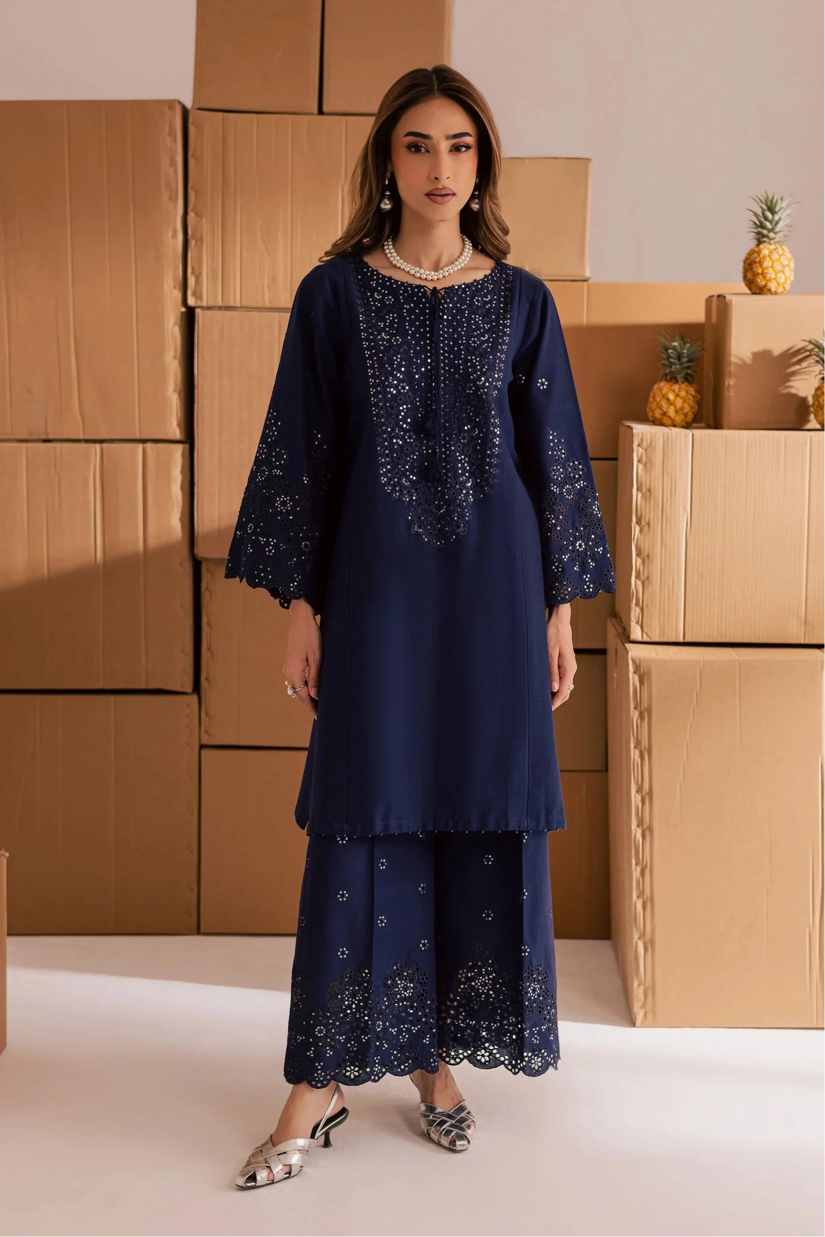BATIK - 2PC LAWN EMBROIDERED SHIRT WITH EMBROIDERED TROUSER - HZG2903