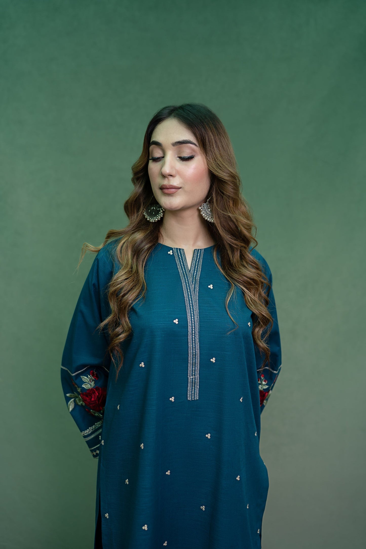 URGE - 2PC LAWN EMBROIDERED SHIRT WITH LAWN EMBROIDERED TROUSER - HZG1848