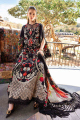 MARIA.B - 3PC LAWN PRINTED SHIRT WITH SILK PRINTED DUPATTA AND TROUSER - HZG2950