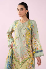 MARIA.B - 3PC LAWN PRINTED SHIRT WITH SILK PRINTED DUPATTA AND TROUSER - HZG2974