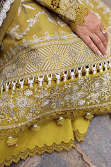 REPUBLIC WOMENS WEAR - 3PC DHANAK EMBROIDERED SHIRT WITH TWILL PRINTED SHAWL AND TROUSER - HZG2328