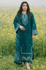 IZEL - 3PC LAWN EMBROIDERED SHIRT WITH CHIFFON PRINTED DUPATTA AND TROUSER - HZG2810
