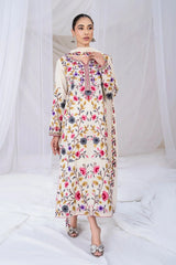 BATIK - 3PC DHANAK EMBROIDERED SHIRT WITH CHIFFON EMBROIDERED DUPATTA AND TROUSER - HZG3116