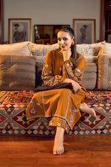 URGE - 2PC DHANAK EMBROIDERED SHIRT AND EMBROIDERED TROUSER - HZU2562