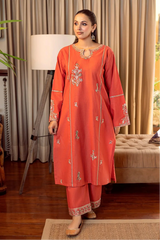 URGE - 2PC LAWN EMBROIDERED SHIRT AND EMBROIDERED TROUSER - HZG2876