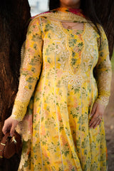 ANEELAS - 3PC LAWN PRINTED SHIRT WITH SILK PRINTED DUPATTA AND TROUSER - HZG2978