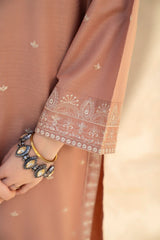 JAZMIN - 2PC DHANAK EMBROIDERED SHIRT WITH LAWN DHANAK TROUSER - HZG1849