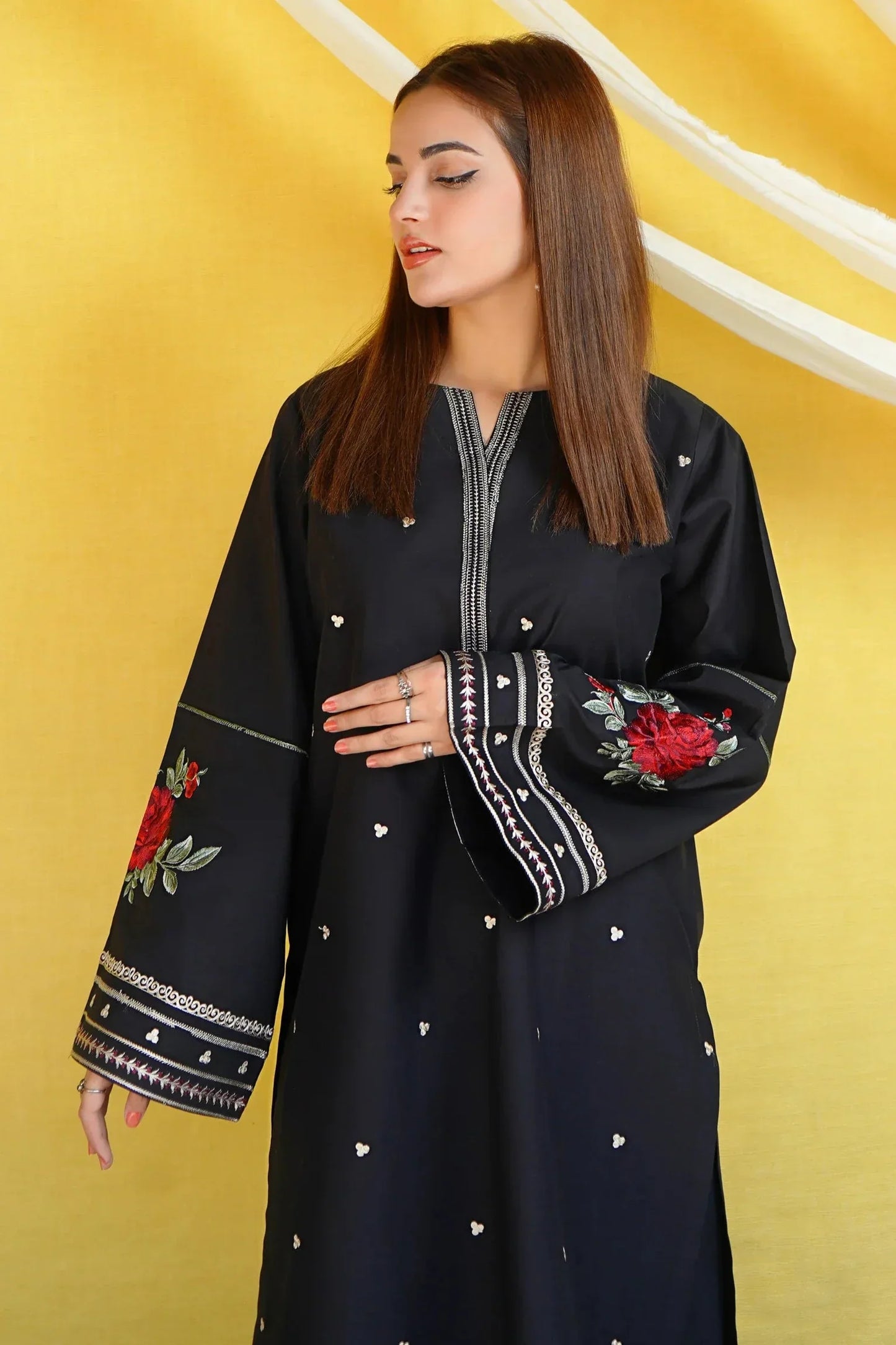 ASIM JOFA - 3PC LAWN EMBROIDERED SHIRT WITH CHIFFON EMBROIDERED DUPATTA AND TROUSER - HZG1767