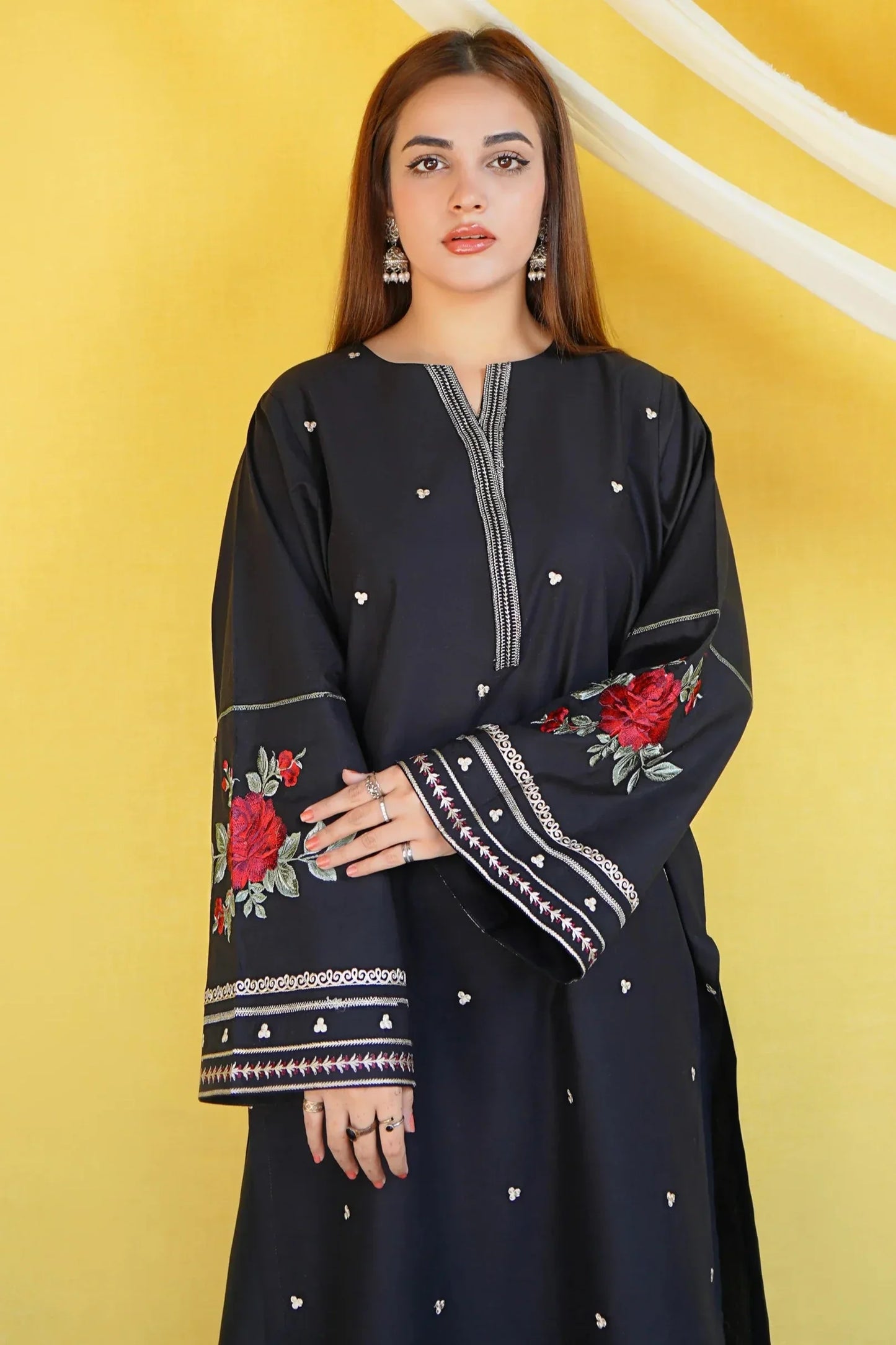 ASIM JOFA - 3PC LAWN EMBROIDERED SHIRT WITH CHIFFON EMBROIDERED DUPATTA AND TROUSER - HZG1767