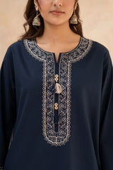 LAZULI  - 2PC LAWN EMBROIDERED SHIRT AND EMBROIDERED TROUSER - HZG3016