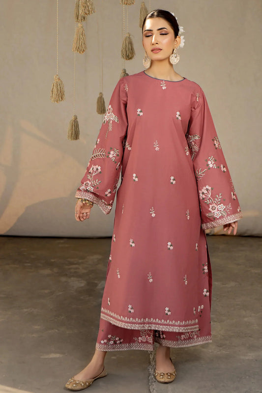 URGE - 2PC LAWN EMBROIDERED SHIRT WITH LAWN EMBROIDERED TROUSER - HZG1909