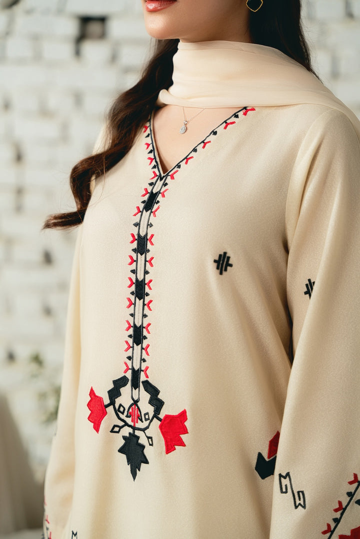 BATIK - 3PC LAWN EMBROIDERED SHIRT WITH CHIFFON DUPATTA AND TROUSER - HZG2116
