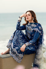 QALAMKAR - 3PC LAWN EMBROIDERED SHIRT WITH COTTON NET EMBROIDERED DUPATTA AND TROUSER - HZG2622