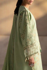 ETHNIC - 3PC LAWN EMBROIDERED SHIRT WITH MANAAR PRINTED DUPATTA AND TROUSER - HZG2246