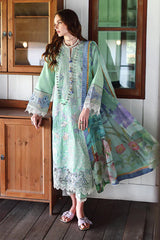MUSHQ - 3PC LAWN EMBROIDERED SHIRT WITH SILK PRINTED DUPATTA AND TROUSER - HZG3028
