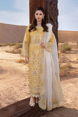 RANG RASIYA - 3PC LAWN LASERWORK EMBROIDERED SHIRT WITH KHADDI NET EMBROIDERED DUPATTA AND TROUSER - HZG2774