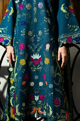 ZAIB - 3PC KARANDI  EMBROIDERED SHIRT WITH KARANDI EMBROIDERED SHAWL AND TROUSER - HZU2589