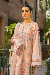 ELAF - 3PC LAWN EMBROIDERED SHIRT WITH KHADDI NET EMBROIDERED DUPATTA AND TROUSER - HZG2867