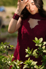 ZAIB - 3PC LAWN CHIKANKAARI EMBROIDERED SHIRT WITH MANAAR EMBROIDERED DUPATTA AND TROUSER - HZG2998