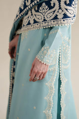 ZAIB - 3PC LAWN EMBROIDERED SHIRT WITH CHIFFON EMBROIDERED DUPATTA AND TROUSER - HZG3052