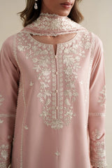 ZAIB - 3PC LAWN EMBROIDERED SHIRT WITH CHIFFON EMBROIDERED DUPATTA AND TROUSER - HZG3051