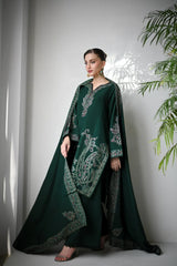 ASIM JOFA - 3PC LAWN EMBROIDERED SHIRT WITH LAWN EMBROIDERED DUPATTA AND TROUSER - HZG2700
