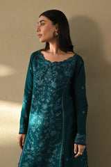 ZAIB - 3PC LAWN EMBROIDERED SHIRT WITH CHIFFON EMBROIDERED DUPATTA AND TROUSER - HZG2641