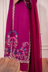 BATIK - 3PC LAWN EMBROIDERED SHIRT WITH CHIFFON DUPATTA AND TROUSER - HZG2080