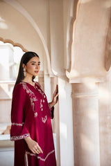 BATIK - 2PC DHANAK EMBROIDERED SHIRT AND TROUSER - HZG1796