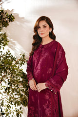 FLORENT - 3PC LAWN EMBROIDERED SHIRT WITH CHIFFON EMBROIDERED DUPATTA AND TROUSER - HZG1974