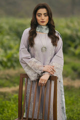 IZEL - 3PC LAWN EMBROIDERED SHIRT WITH CHIFFON PRINTED DUPATTA AND TROUSER - HZG2716