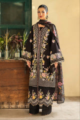 MARYA HUSSAIN - 3PC LAWN EMBROIDERED SHIRT WITH CHIFFON PRINTED DUPATTA AND TROUSER - HZG2667
