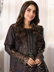 MOHAGNI - 3PC LAWN PRINTED SHIRT WITH ORGANZA EMBROIDERED DUPATTA AND TROUSER - HZG2914