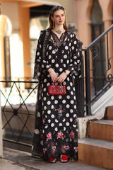 MARIA.B - 3PC LAWN PRINTED SHIRT WITH SILK PRINTED DUPATTA AND TROUSER - HZG2975