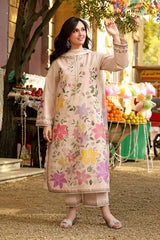 ANEELAS - 3PC LAWN EMBROIDERED SHIRT WITH KHADDI NET PRINTED DUPATTA AND TROUSER - HZG2878
