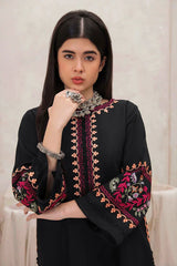 JAZMIN - 2PC DHANAK EMBROIDERED SHIRT AND EMBROIDERED TROUSER - HZG2386