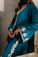 BATIK - 3PC DHANAK EMBROIDERED SHIRT WITH CHIFFON EMBROIDERED DUPATTA AND TROUSER - HZU2428