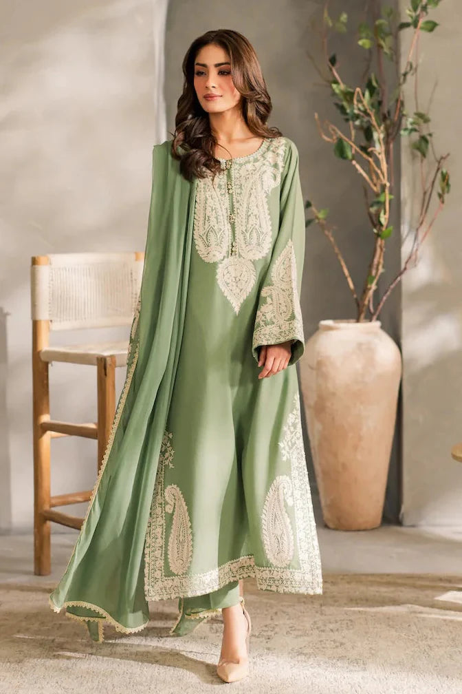 BATIK - 3PC LAWN EMBROIDERED SHIRT WITH CHIFFON DUPATTA AND TROUSER - HZG2620