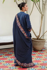 CROSS STITCH - 3PC DHANAK EMBROIDERED SHIRT WITH DHANAK EMBROIDERED SHAWL AND TROUSER - HZU2429