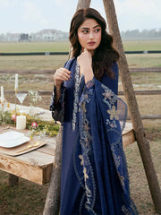 IZEL - 3PC LAWN EMBROIDERED SHIRT WITH ORGANZA EMBROIDERED DUPATTA AND TROUSER - HZG2886