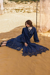 RANG RASIYA - 3PC LAWN LASERWORK EMBROIDERED SHIRT WITH KHADDI NET EMBROIDERED DUPATTA AND TROUSER - HZG2744