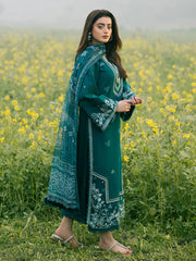 IZEL - 3PC LAWN EMBROIDERED SHIRT WITH MANAAR PRINTED DUPATTA AND TROUSER - HZG2168