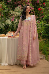 RANG RASIYA - 3PC LAWN SEQUIN EMBROIDERED SHIRT WITH COTTON NET EMBROIDERED DUPATTA AND TROUSER - HZG3087