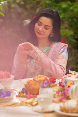 RANG RASIYA - 3PC LAWN SEQUIN EMBROIDERED SHIRT WITH COTTON NET EMBROIDERED DUPATTA AND TROUSER - HZG3087