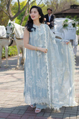 RANG RASIYA - 3PC LAWN EMBROIDERED SHIRT WITH MANAAR PRINTED DUPATTA AND TROUSER - HZG2964
